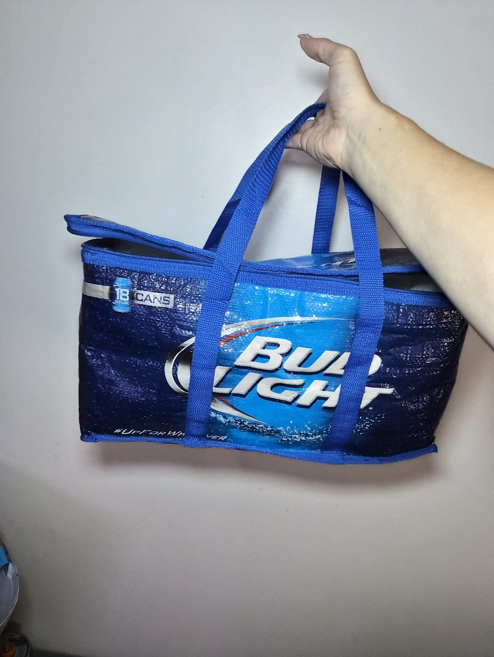 Bud Light Insulated Cooler Tote Bag - Blue